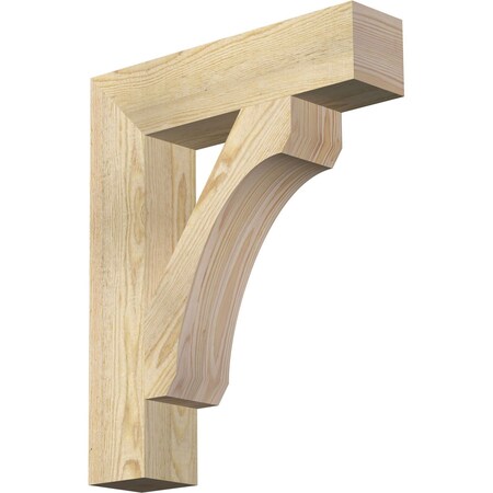 Ekena Millwork Legacy Block Rough Sawn Bracket, Douglas Fir, 4"W x 18"D x 22"H BKT04X18X22LEC05RDF